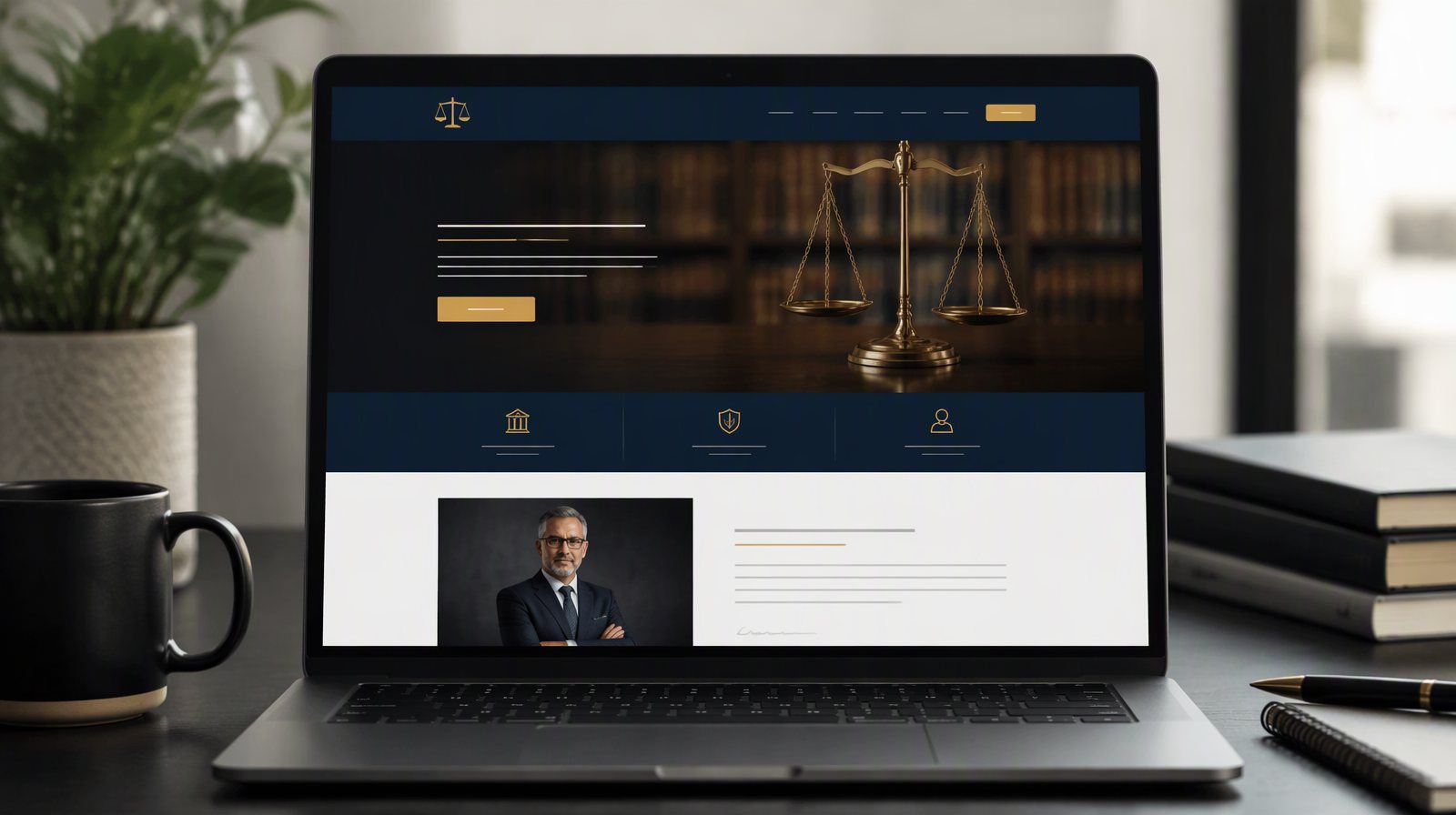 Sample law firm website design concept